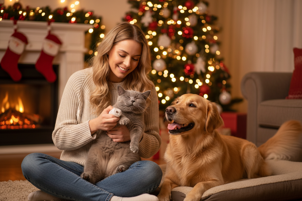 make the nail grinder even smaller, almost invisible. the cat and dog need to smile